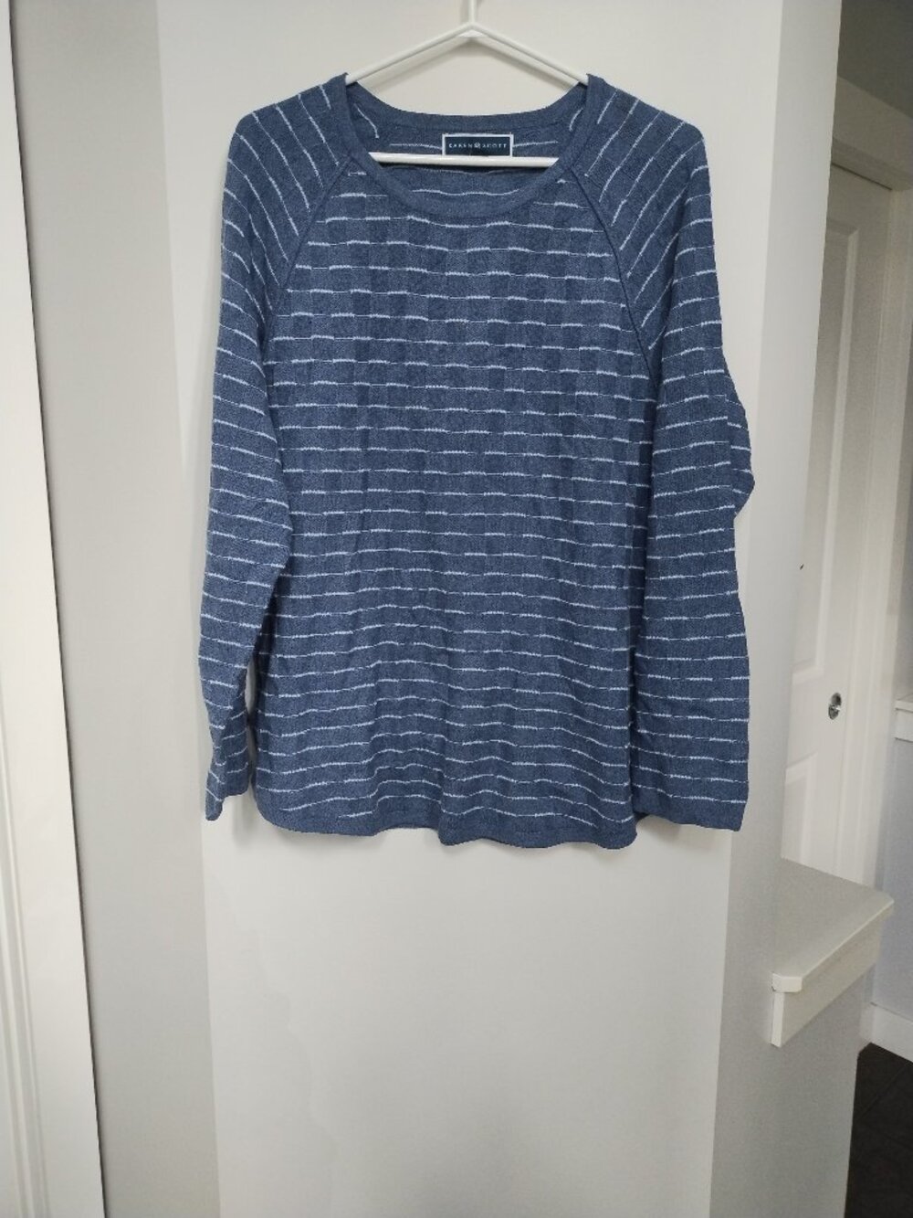 100% cotton super soft Karen Scott crew neck sweater